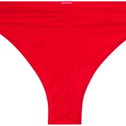 Solid Red Triple Strap Classic Scrunch Bikini Bottoms -Doll Bikini Shop 06056 Bottom Flat Back 1935 scaled