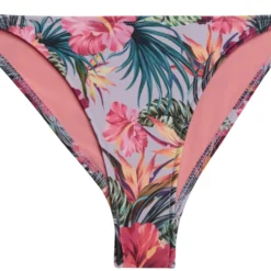 Lilac Tropical Print Classic Scrunch Bottom -Doll Bikini Shop 21551 bottom flat front scaled