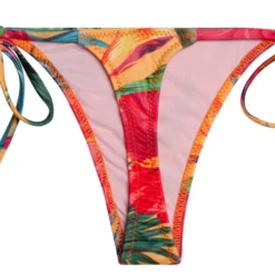 Sunset Tropical Print G-String Thong Bottom -Doll Bikini Shop 21711 bottom flat back scaled