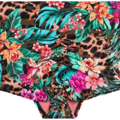 Waikiki Tropical Print High Waist Original Bikini Bottoms -Doll Bikini Shop 22550 bottom flat back scaled