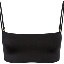 Black Bandeau Tube Top -Doll Bikini Shop 30662 top flat front scaled