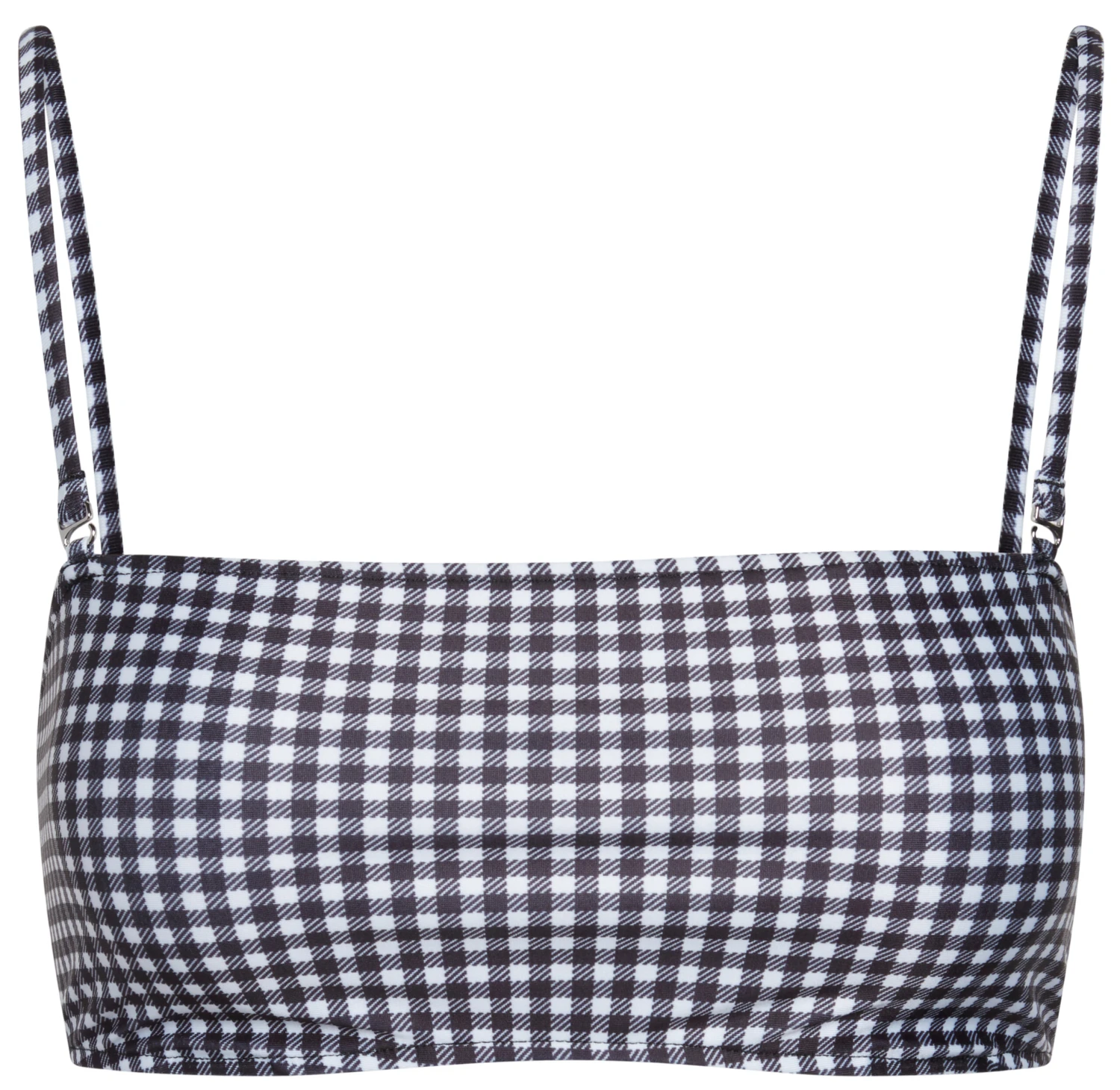 Black & White Gingham Bandeau Tube Top 5 Black & White Gingham Bandeau Tube Top - Image 3