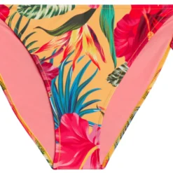Sunset Tropical Full Coverage Scrunch Bottom -Doll Bikini Shop 32506 bottom flat front scaled