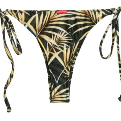 Black Palm Brazilian Thong Bottom -Doll Bikini Shop 32821 bottom flat back scaled