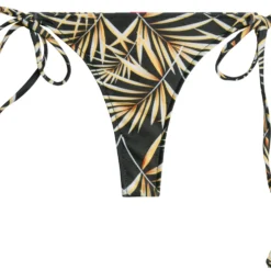 Black Palm Brazilian Thong Bottom -Doll Bikini Shop 32821 bottom flat front scaled
