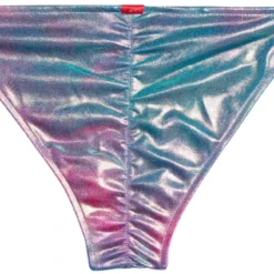 Blue Pink Tie Dye Shimmer Classic Scrunch Bottom -Doll Bikini Shop 32889 bottom flat back scaled