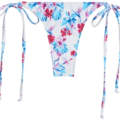 Pink & Blue Tropical Triangle Top & Pink & Blue Tropical Brazilian Thong Bottom 9 Pink & Blue Tropical Triangle Top & Pink & Blue Tropical Brazilian Thong Bottom -Doll Bikini Shop 32921 bottom flat front scaled