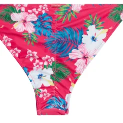 Pink Hibiscus Classic Scrunch Bottom 8 Pink Hibiscus Classic Scrunch Bottom -Doll Bikini Shop 33002 bottom flat back scaled