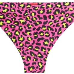 Neon Pink Leopard Classic Scrunch Bottom -Doll Bikini Shop 33520 bottom flat back scaled