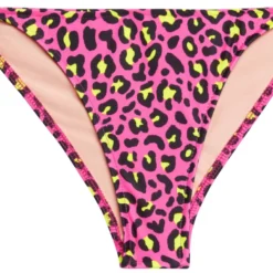 Neon Pink Leopard Classic Scrunch Bottom -Doll Bikini Shop 33520 bottom flat front scaled
