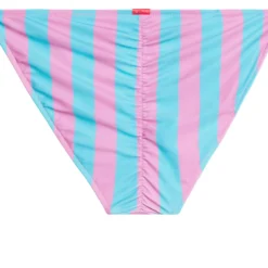 Pink & Blue Stripes Full Coverage Scrunch Bottom -Doll Bikini Shop 33556 bottom flat back scaled