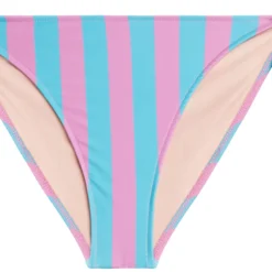 Pink & Blue Stripes Full Coverage Scrunch Bottom -Doll Bikini Shop 33556 bottom flat front scaled