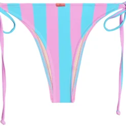 Pink & Blue Stripes Brazilian Thong Bottom 8 Pink & Blue Stripes Brazilian Thong Bottom -Doll Bikini Shop 33560 bottom flat back scaled