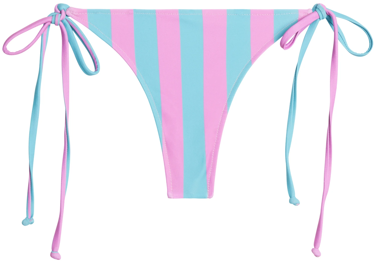 Pink & Blue Stripes Brazilian Thong Bottom 6 Pink & Blue Stripes Brazilian Thong Bottom - Image 4