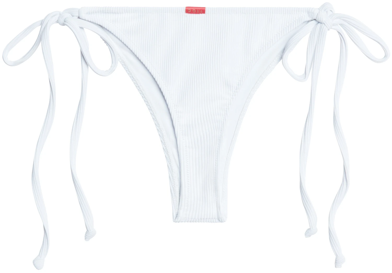 White Ribbed Brazilian Thong Bottom 5 White Ribbed Brazilian Thong Bottom - Image 3