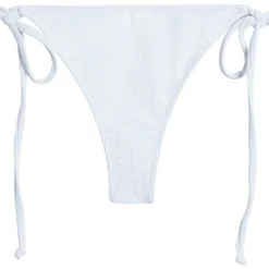 White Ribbed Brazilian Thong Bottom 9 White Ribbed Brazilian Thong Bottom -Doll Bikini Shop 33630 bottom flat front scaled