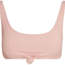 Blush Ribbed Knot Top -Doll Bikini Shop 33676 Top flat front scaled