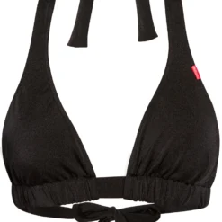 Black Adjustable Halter Top -Doll Bikini Shop 34271 top flat front scaled