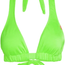 Neon Green Adjustable Halter Top -Doll Bikini Shop 34388 Top flat front scaled
