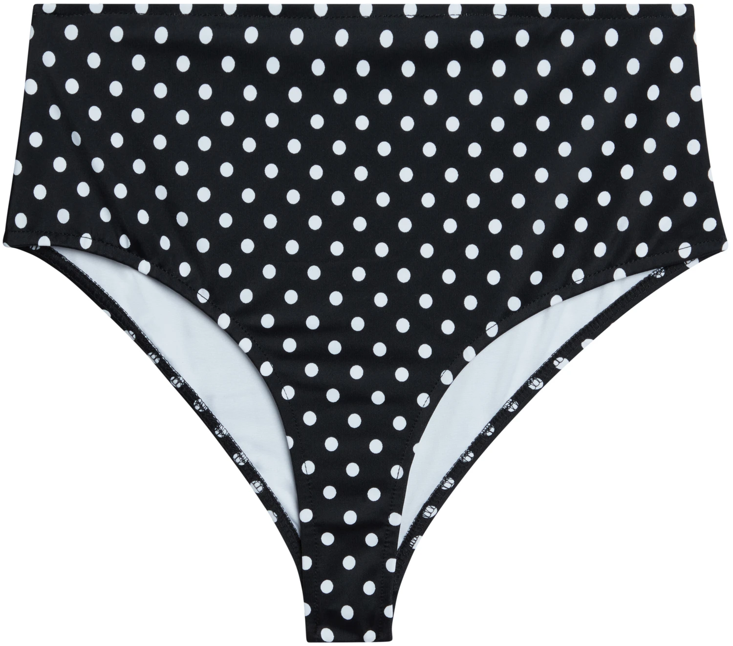 Black Polka Dot High Waist Bikini Bottom 6 Black Polka Dot High Waist Bikini Bottom - Image 4
