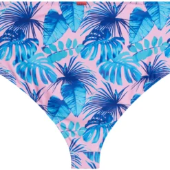 South Beach Palm High Waist Bikini Bottom -Doll Bikini Shop 34472 bottom flat back scaled