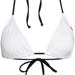 White & Black Triangle Top -Doll Bikini Shop 34606 top flat front scaled