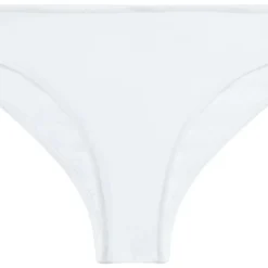 White Banded Classic Scrunch Bottom -Doll Bikini Shop 34680 bottom flat front scaled