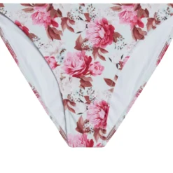 Ivory Pink Floral Full Coverage Scrunch Bottom -Doll Bikini Shop 35212 bottom flat front scaled