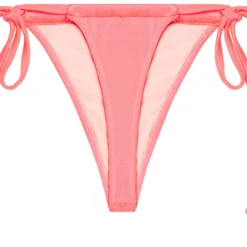 Neon Coral G-String Thong Ruched -Doll Bikini Shop 35455 neoncoral back scaled