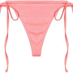 Neon Coral G-String Thong Ruched -Doll Bikini Shop 35455 neoncoral front scaled