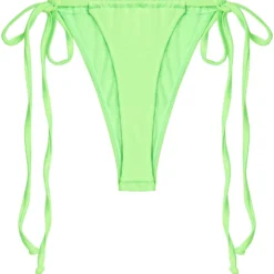 Neon Green G-String Thong Ruched -Doll Bikini Shop 35459 bottom flat back scaled