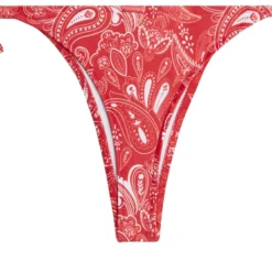Red Bandana Brazilian Thong Bottom -Doll Bikini Shop 40003 BOTTOMS FLAT BACK 3341 scaled