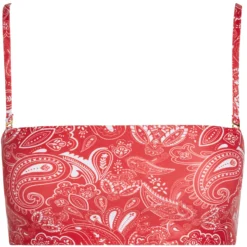 Red Bandana Bandeau Tube Top -Doll Bikini Shop 40004 TOP FLAT FRONT 3570 scaled