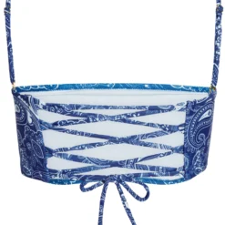 Blue Bandana Bandeau Tube Top -Doll Bikini Shop 40009 TOP FLAT BACK 3555 scaled