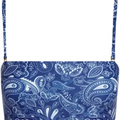 Blue Bandana Bandeau Tube Top -Doll Bikini Shop 40009 TOP FLAT FRONT 3556 scaled