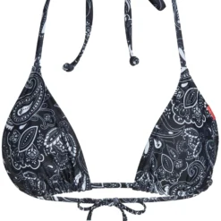 Black Bandana Triangle Top 11 Black Bandana Triangle Top -Doll Bikini Shop 40010 TOP FLAT FRONT 3547 scaled