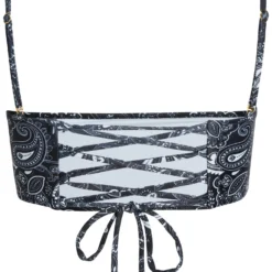 Black Bandana Bandeau Tube Top