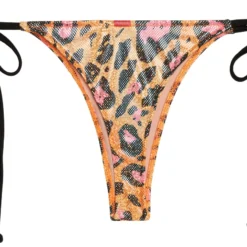 Orange Party Leopard Brazilian Thong Bottom