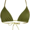 Olive & Gold Triangle Top -Doll Bikini Shop 68245 Top Flat Front 1351 scaled