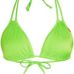 Neon Green Double Strap Bikini Top