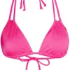 Neon Pink Double Strap Bikini Top