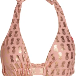 Blush & Gold Pineapple Adjustable Halter Top