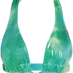 Blue Green Shimmer Adjustable Halter Top