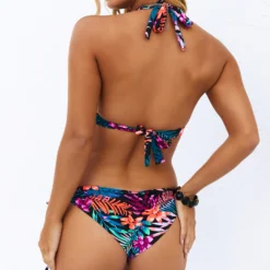 Black Tropical Adjustable Halter Top -Doll Bikini Shop 68319 68536 2 scaled