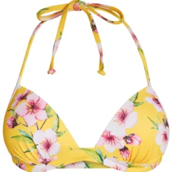 Yellow Cherry Blossom Push Up Bra