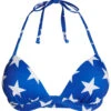 Patriotic Stars Print Push Up Bra -Doll Bikini Shop 68346 TOP FLAT FRONT 1483