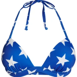 Patriotic Stars Print Push Up Bra