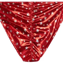 Red Firecracker Full Coverage Scrunch Bottom -Doll Bikini Shop 68468 Bottom Flat Back scaled