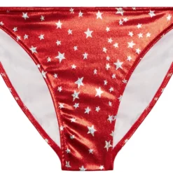 Red Firecracker Full Coverage Scrunch Bottom -Doll Bikini Shop 68468 Bottom Flat Front scaled