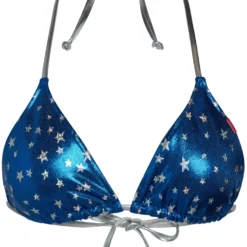 Blue Firecracker Triangle Top -Doll Bikini Shop 68470 Top Flat Front scaled